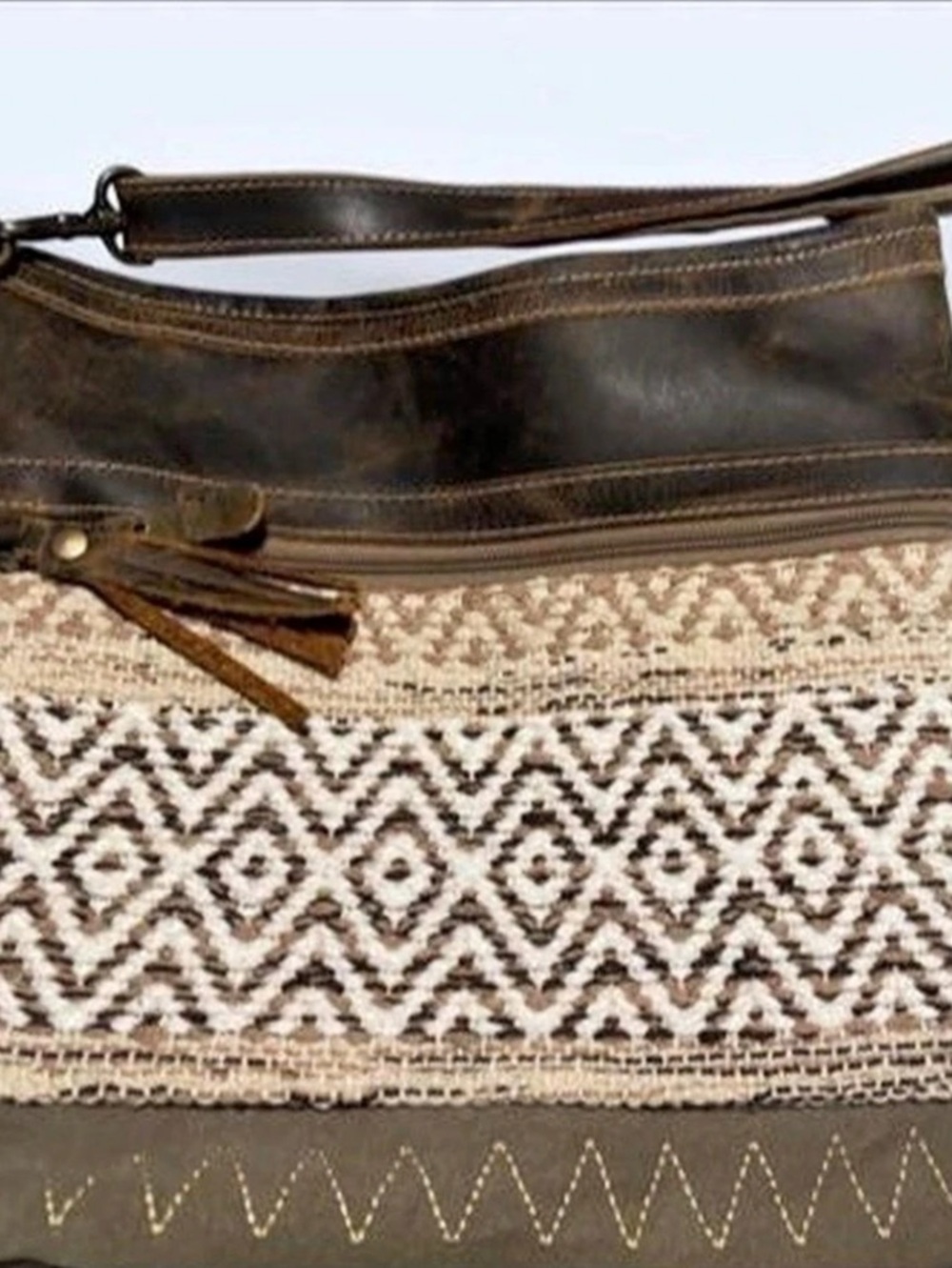 Maya Bag brand Crossbody Bag Geometric Brown & Green